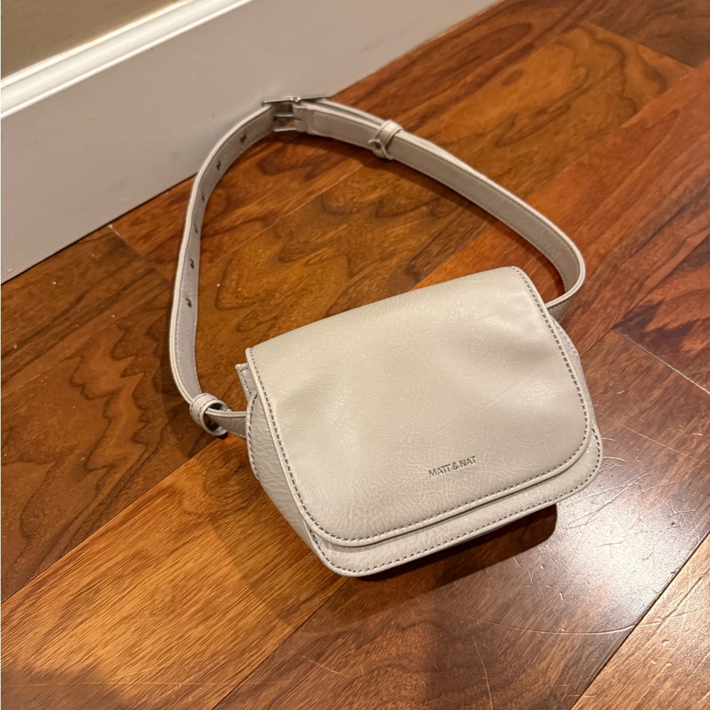 Matt & Nat Light Gray Crossbody Bag
